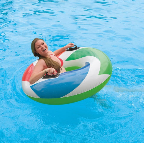 Swimming 48 inch Intex Color Whirl Pool Float Tube with Handle