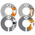 Safari Nursery Closet Size Dividers - 7X for Baby Clothes, Elephant Giraffe Zebra Lion Monkey Decor (Grey)