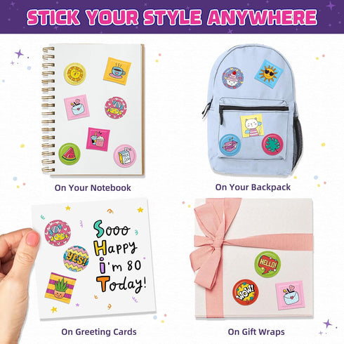 90 3D 6-10 8-12 Sticker Maker for Kids - Make Your Own Puffy Stickers Kit - DIY More Stickers Arts and Crafts for Kids