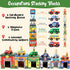Community 1 2 3 Atoylink Toddler Sorting and Stacking Toys with Magnetic Wooden Cars & Helpers, Baby Number Blocks