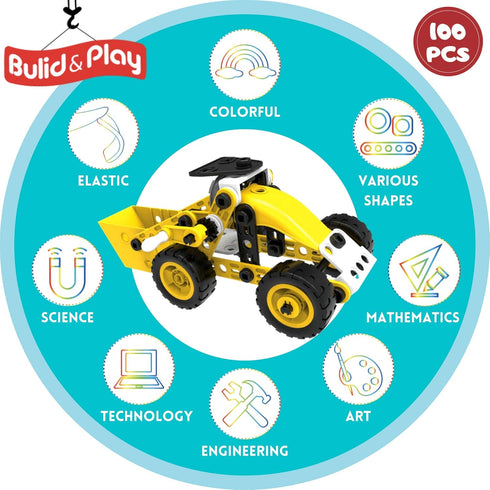 100 8-in-1 Set, Sets 5 6 7 8 9 STEM Toys Kids Building Toys Piece DIY Learning Construction Toy Educational Kids