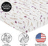2-Piece Set Sweet Jojo Designs Baby Crib Sheets (Boho Garden Purple Floral) for Girls, Infant Nursery, Toddler Room