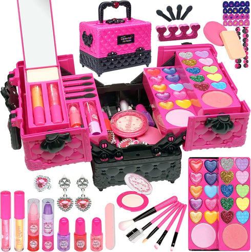 Kids Makeup Kit for Girl - 52 PCS Safe and Washable Makeup