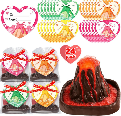 Valentines Day Large Volcano Science Kit - 24 Pack Valentines Day Gift