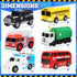 Toy Cars for Toddlers | 6 Pcs Pull Back Cars with Light and Sounds | City and Emergency Vehicles Set