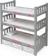 Badger Basket Convertible Doll Bunk Bed with Storage Baskets and Personalization Kit for 20 inch Dolls - Gray