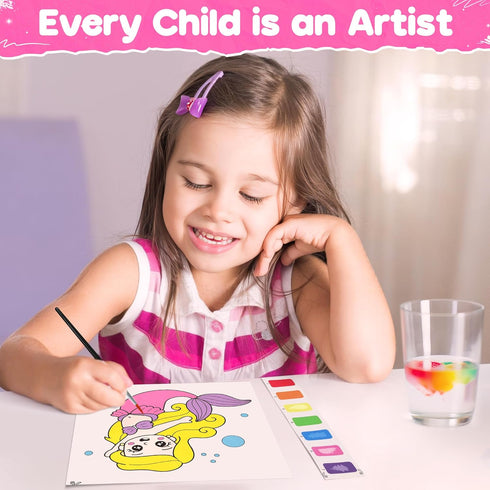 Sets 3-5 4-8 ZIZZ Paint with Water Coloring Books for Toddlers, Princess Watercolor Painting for Kids Ages Years Old