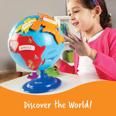 Learning Resources Puzzle Globe - 14 Pieces, Educational Earth Globe for Kids, Preschool Learning Toys for Ages 3+