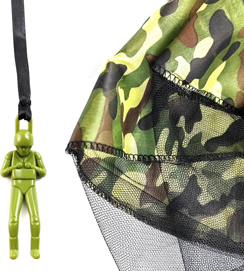 ROYHOO 6PCS 3-16 Army Camo Parachute Toys for Kids Hand Throwing Kids Outdoor Games, Army Men Action Figures Tangle