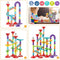 Marble Run Set | Building Blocks and Glass Marbles for Kids Ages 4-8, STEM Educational Race Game