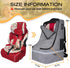 Backpack LARIPOP Car Seat Travel Bag for Airplane Gate Check Approved, Padded with Adjustable Straps, Reflective Strips