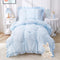 Wowelife Boho Tufted Toddler Bedding Set for Girls, 4 Pcs Ruffle Floral