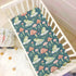 CHSIN 21216810 Fitted Crib Sheets Cute Frogs Mushroom Baby Crib Sheets for Boy & Girl Toddler Mattress Sheets