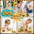 15 Inch 2.2lbs 6Pcs 3-8 Sensory Bin, Toddler Construction Sandbox Play Sand Art Kits with Magic Sand, Molds, Shovel