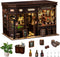 Spilay DIY Miniature Dollhouse Kit, Corner Tavern Dollhouse with LED Light, Mini
