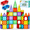 FNJO Magnetic Tiles, 100PCS Building Blocks, STEM Magnets Building Toy Set, Preschool