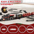 NIPLOOOW Set 3-5, 3 4 5 6 7 8 Train for Kids Electric Train Toy with Realistic Sound, Lights and Smoke for Under