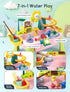 1-3 Summer Playset OKPOW Water Table for Toddlers with Pump: Play Sink with Running Water for Outdoor Indoor Activity