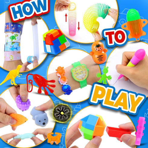300 PCS Party Favors for Kids 4-8-12, Fidget Toys Bulk, Treasure Box Toys for Classroom Prizes and Birthday Gifts