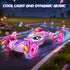 ZHYLLO 6-8-12, 2.4Ghz 4WD 6 7 8 9 10 11 12+ Unicorn Remote Control Car for Girls Age Pink RC Gesture Sensing Stunt