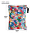 Swimming 12.6'' 16.5'' FLOCK THREE Washable and Reusable Wet Dry Bag Diaper Bag Water Resistant Bag Travel Toiletries