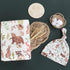 LifeTree Muslin Swaddle Blankets, Baby Boy Swaddle Blanket and Hat Set with Birth Announcement Card, Woodland Animals