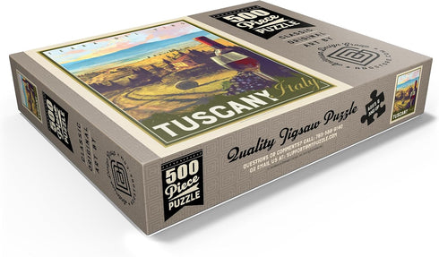 MyPuzzle Italy, Tuscany: Vintage Poster Terra Del Vino - Premium 500 Piece Jigsaw Puzzle for Adults