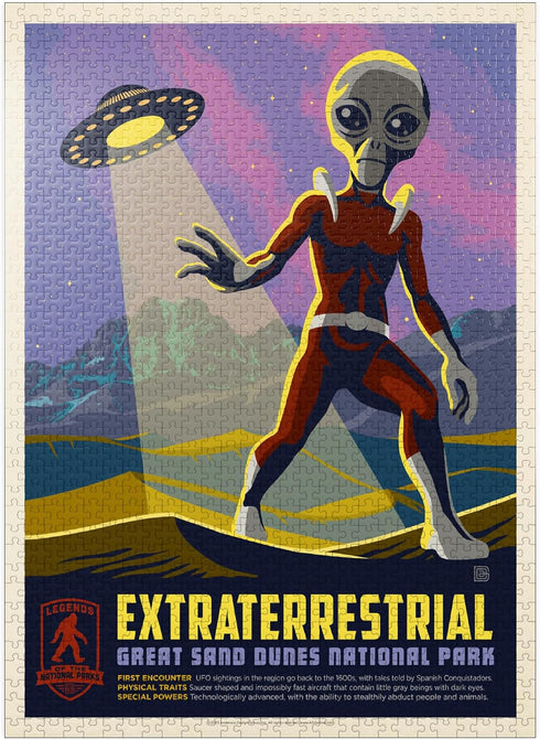 MyPuzzle Legends of The National Parks: Great Sand Dune's Extraterrestrials - Premium 1000 Piece Jigsaw Puzzle for