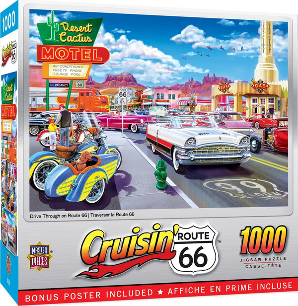 Masterpieces 1000 Piece Jigsaw Puzzle for Adults - Drive Through On Route 66, 19.25"x26.75"