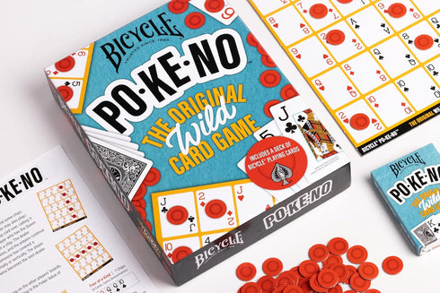Bicycle Pokeno Playing Card Game Pack - Includes 1 Deck, Scorecards, and Chips for Fun Game Nights