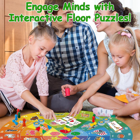 Kids Floor Puzzles - Toddler Jigsaw Alphabet ABC Learning Games, Educational Toys for Preschool and Kindergarten