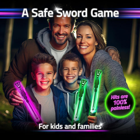 Ninja Toys Meet Samurai Swords in Glow Battle - Kids Sword Game for Ages 8-12+, 2-4 Players