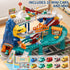 NIPLOOOW Playset 3-5, Set 10 3 4 5 6 7 8 Dinosaur Race Track for Boys Kids Dinosaur Climbing Hills Car Track Play