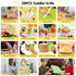 28PCS Toddler Knife Set, Kids Knives for Real Cooking, Montessori Kitchen Knife Set with Cutting Board for Ages 2-10