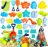 TOY Life 29 Pcs Dinosaur Beach Toys Sand Toys Toddlers with Castle