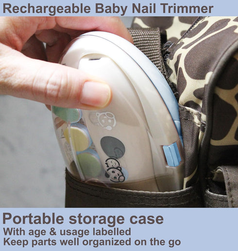 Rechargeable Baby Nail Trimmer Kit - 22 in 1 with LCD Display, 13 Extra Replacement Tools for Newborn Toddler Nail