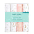 100% 4 Pack, aden + anais Essentials Muslin Swaddle Blankets for Baby Girls and Boys, Newborn Receiving Blanket