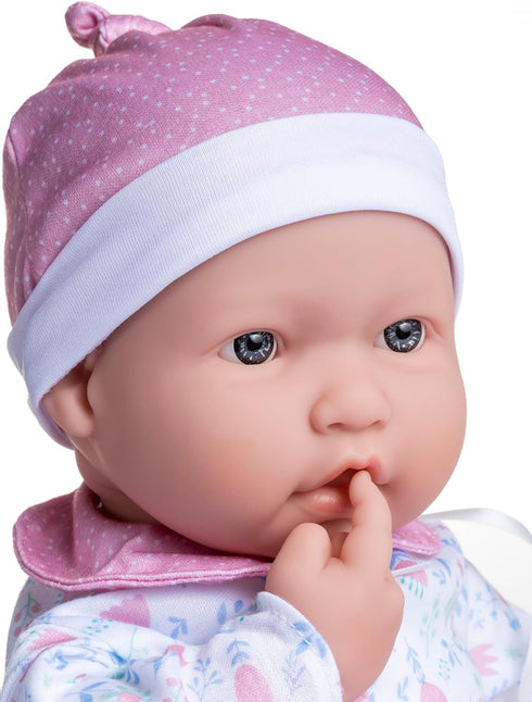 20-inch 12 La Baby Caucasian Small Soft Body Baby Doll | JC Toys - La Baby | Washable |Removable Pink Floral Outfit w/