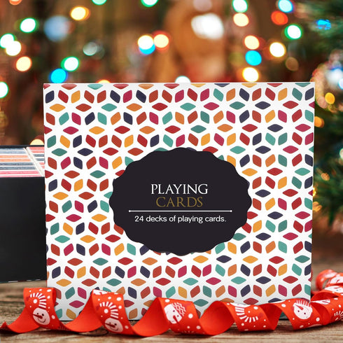 Playing Cards Bulk - 24 Decks of Standard Poker Cards with Colorful Gift Box for Various Fun Games
