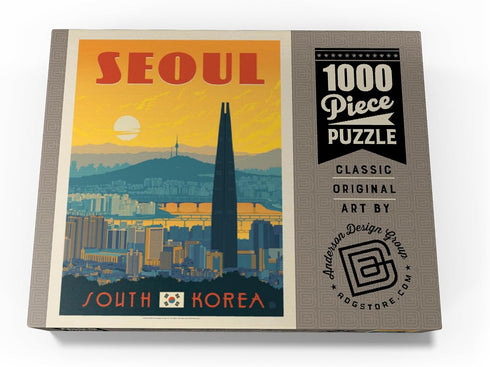 MyPuzzle South Korea: Vintage Poster - Premium 1000 Piece Jigsaw Puzzle for Adults, Seoul