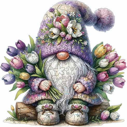 Gnome Wooden Puzzles for Adults, 200pcs Wooden Jigsaw Puzzles for Adults, Gnome