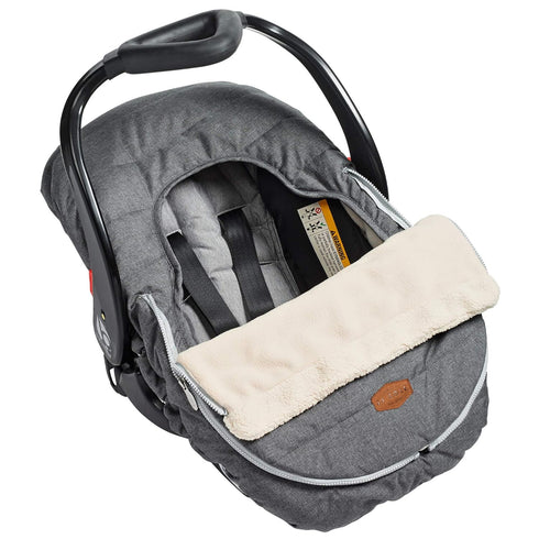 Heather Gray Baby Car Seat Cover - Versatile Blanket-Style Stroller & Carrier Cover