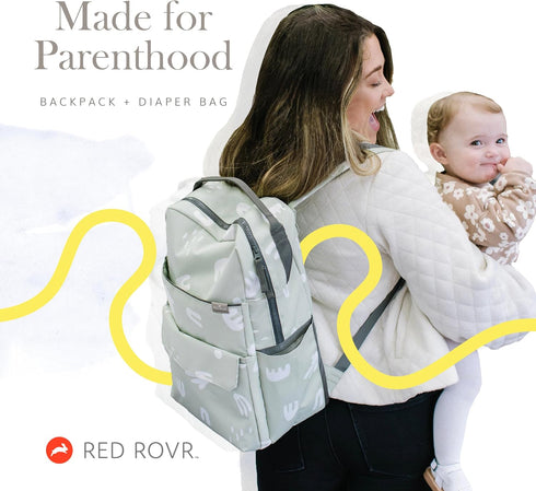 1 LB Backpack 11 RED ROVR Roo Lightweight Diaper Bag | organizational pockets| Durable & Water-Resistant (Mauve)
