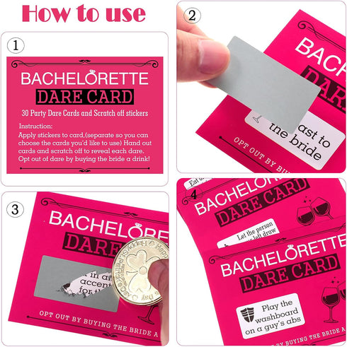 35 Pieces Girls Single Party Dare Cards, Scratch Off Activity Funny Dare Cards for Wedding Supplies