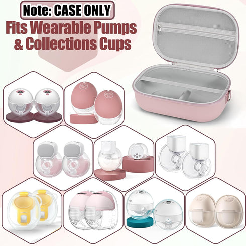 Momcozy/Willow/eufy/Security/Medela Wearable Breast Pump Bag for Hands-Free Breast Pumps, Hard Breast Pump Case