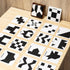 Lingle 80 3D Wooden Hidden Blocks Puzzle Game - Brain Challenges with Solid Wood Box & Deluxe Black and White Pieces