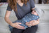Navy and White Triangles Large Baby Swaddle Blanket by Copper Pearl