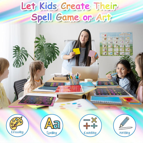 10 Inch 3-8, LCD Writing Tablet - Colorful Electronic Drawing Pad & Doodle Board for Kids Ages Erasable Educational
