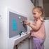 2 1 UTEX in Building Block Wall Panel for Kids with Shelf and Hooks, Wood Wall Shelf for Playroom, Nursery