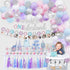 1st Winter Onederland Birthday Decorations Girl, Winter Onederland Banner, Snowflake Photo Garland Highchair Banner